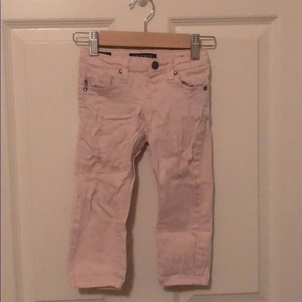 Baby pink toddler distressed jeans by vigoss